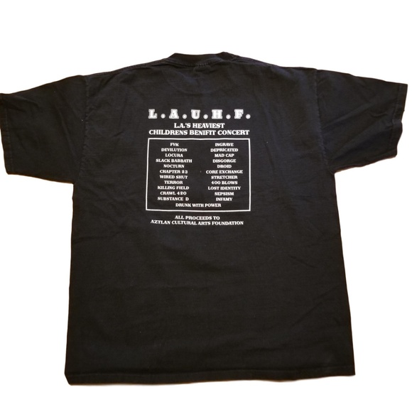 RARE Vintage 90s 1999 LAUHF Concert T-Shirt L/XL - Picture 3 of 5